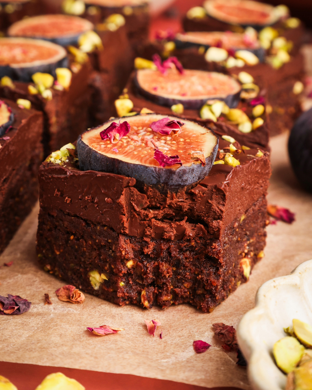 Chocolate Pistachio Fig Squares