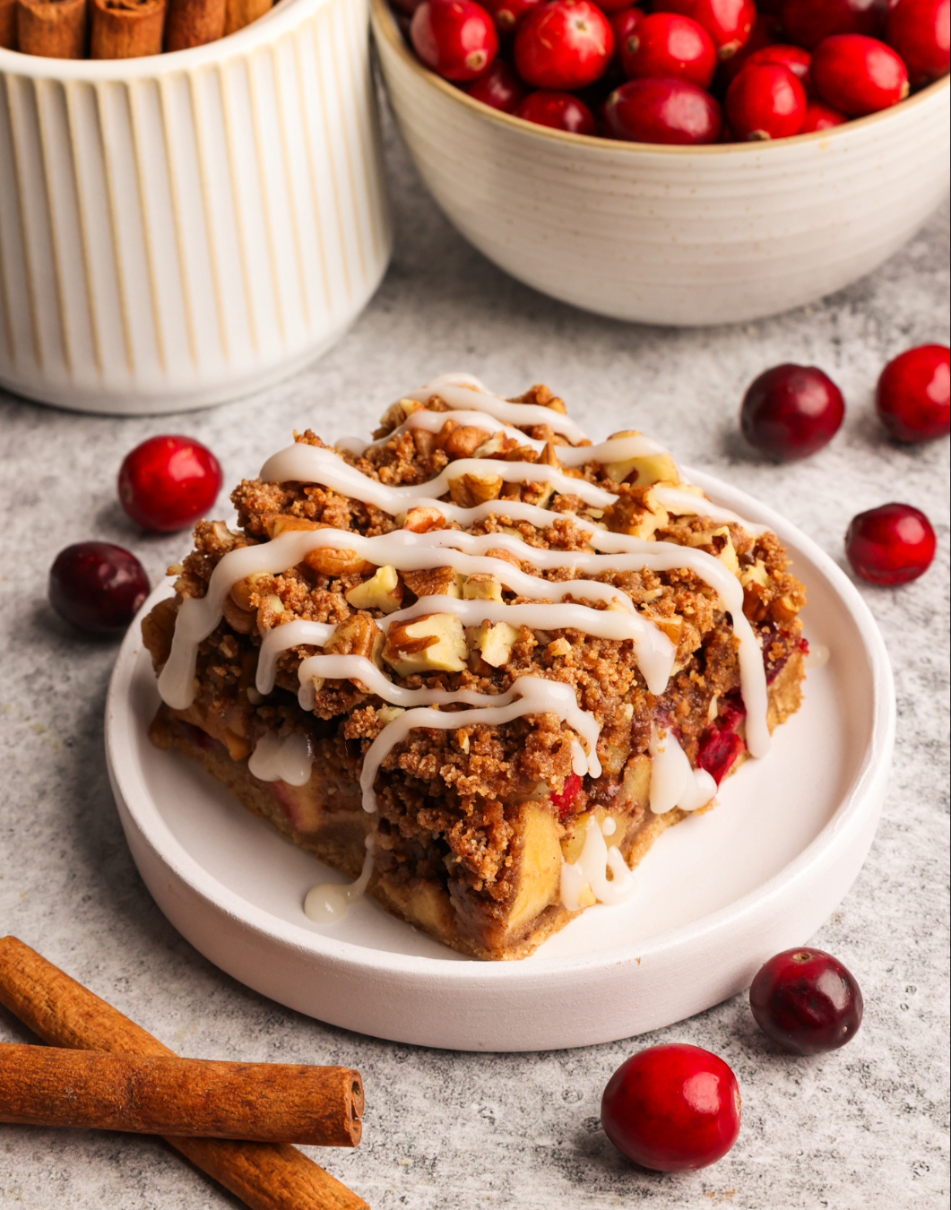 Cranberry Apple Crumble Bars