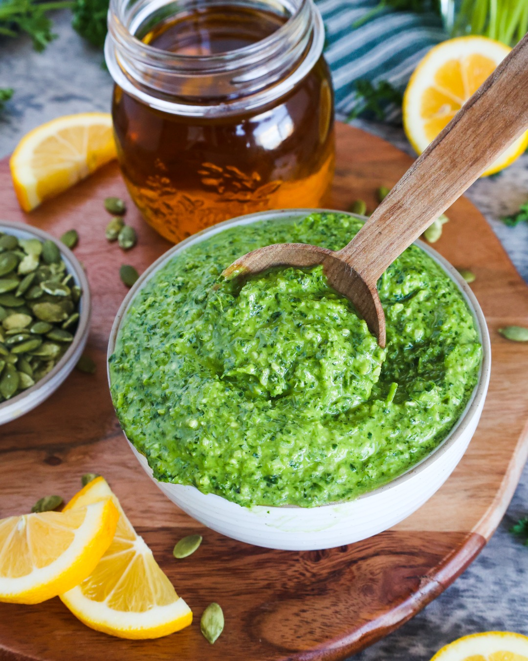 Pumpkin Seed Basil Pesto