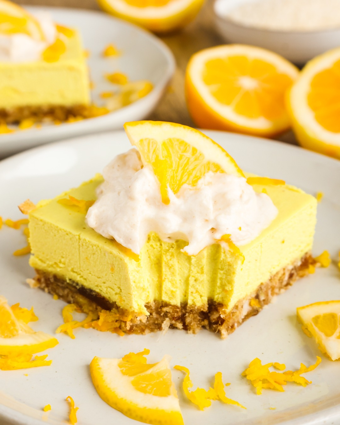 Healthy Lemon Cheesecake Bars