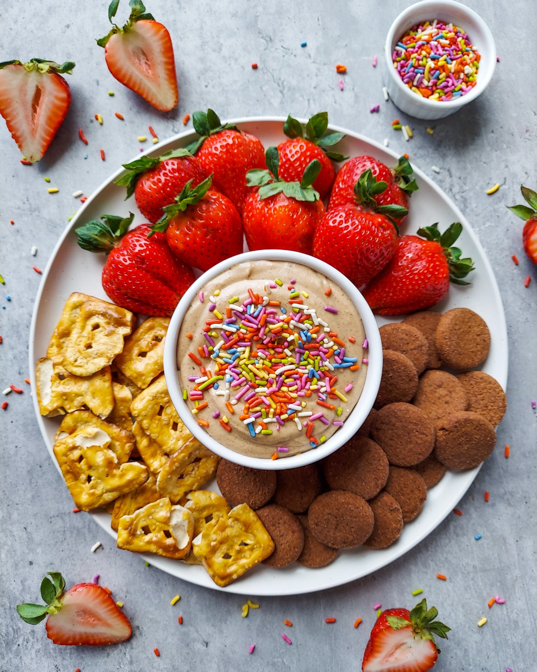 Birthday Cake Protein Yogurt Dip {Vegan, Paleo}