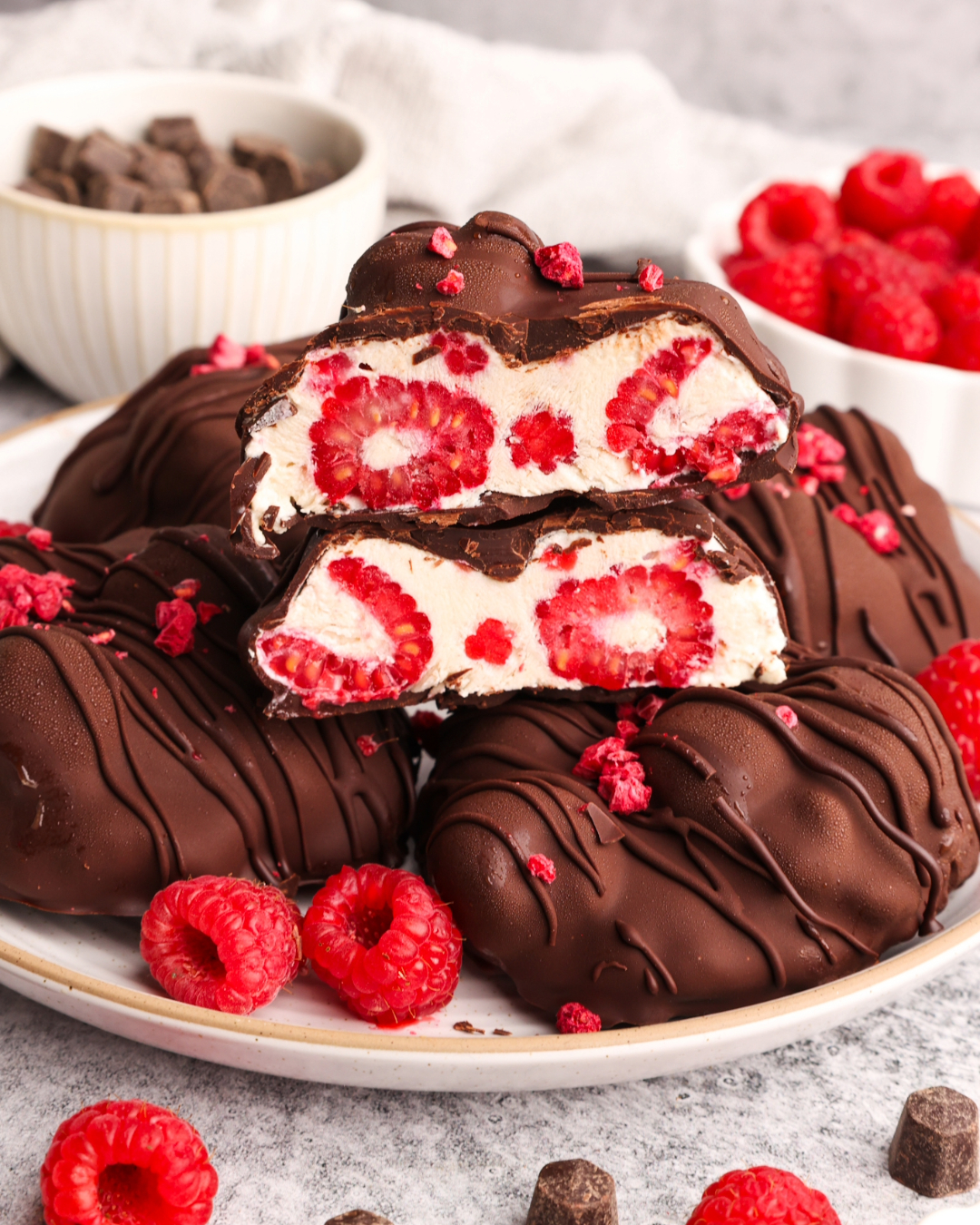 Chocolate Raspberry Yogurt Clusters