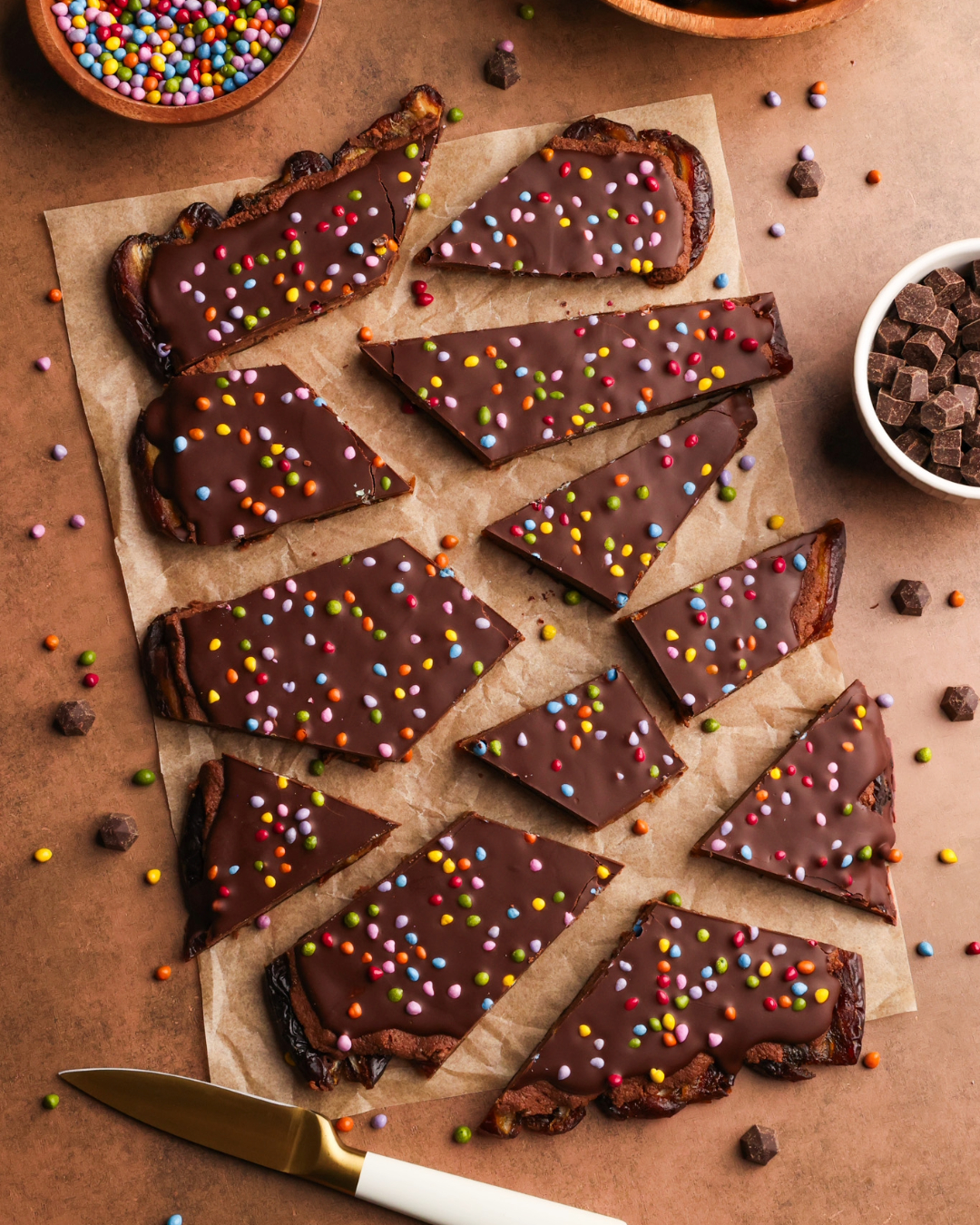 Cosmic Brownie Date Bark