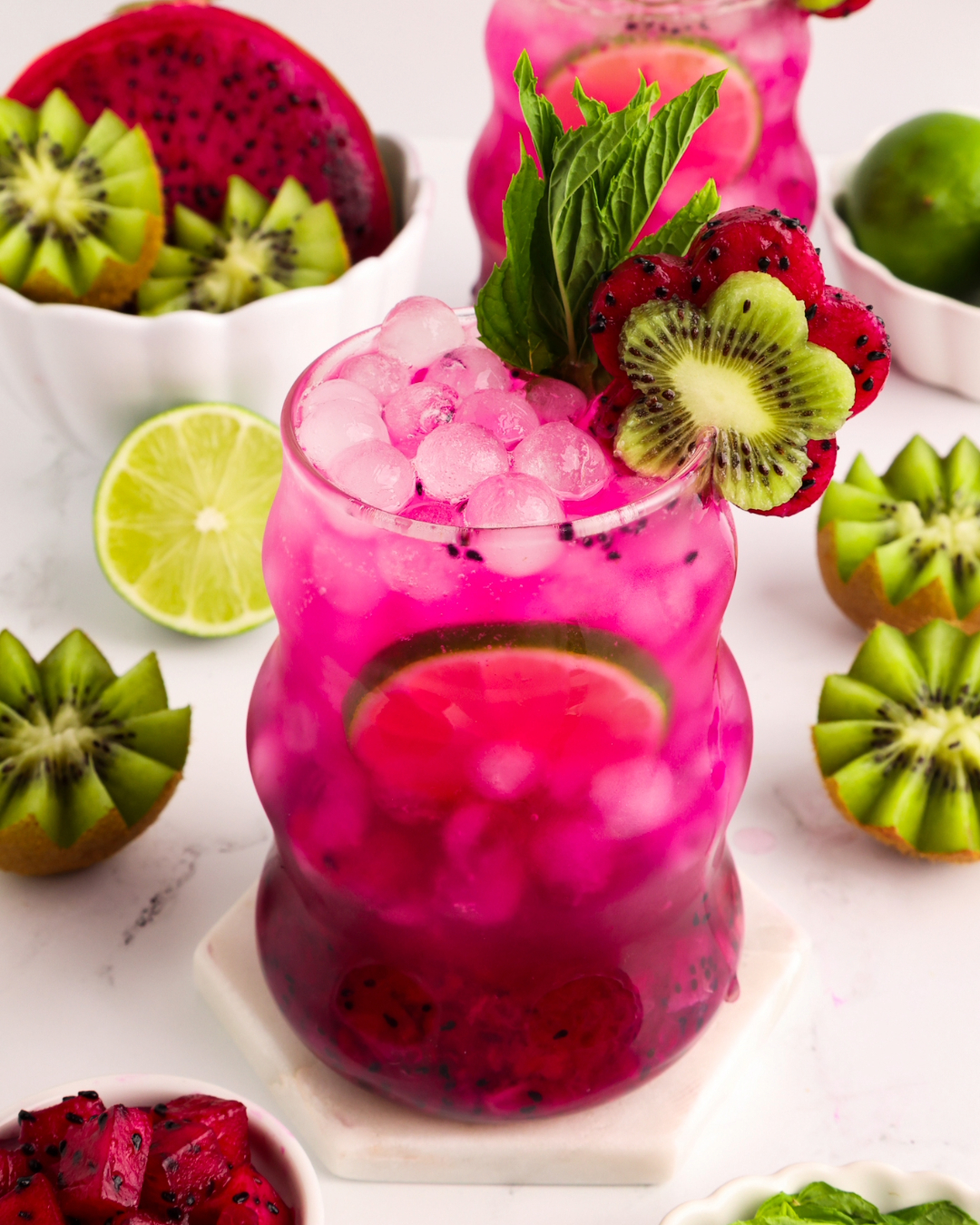 Pink Pitaya Kiwi Nojito
