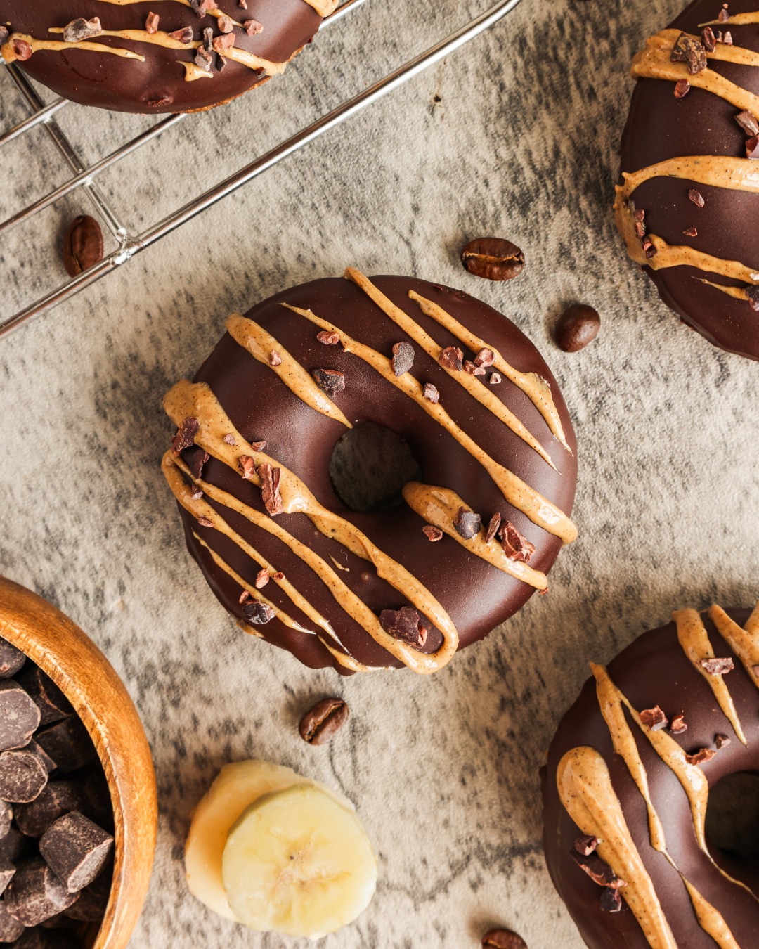 Chocolate Banana Bread Espresso Donuts