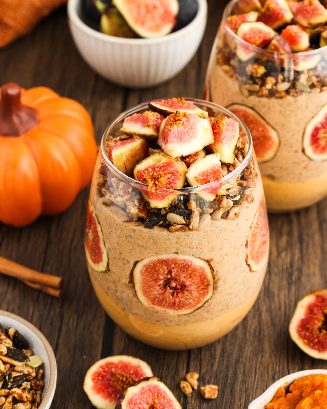 Pumpkin Fig Chia Pudding Parfait