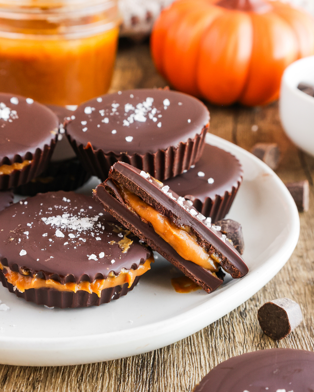 Salted Caramel Pumpkin Cups