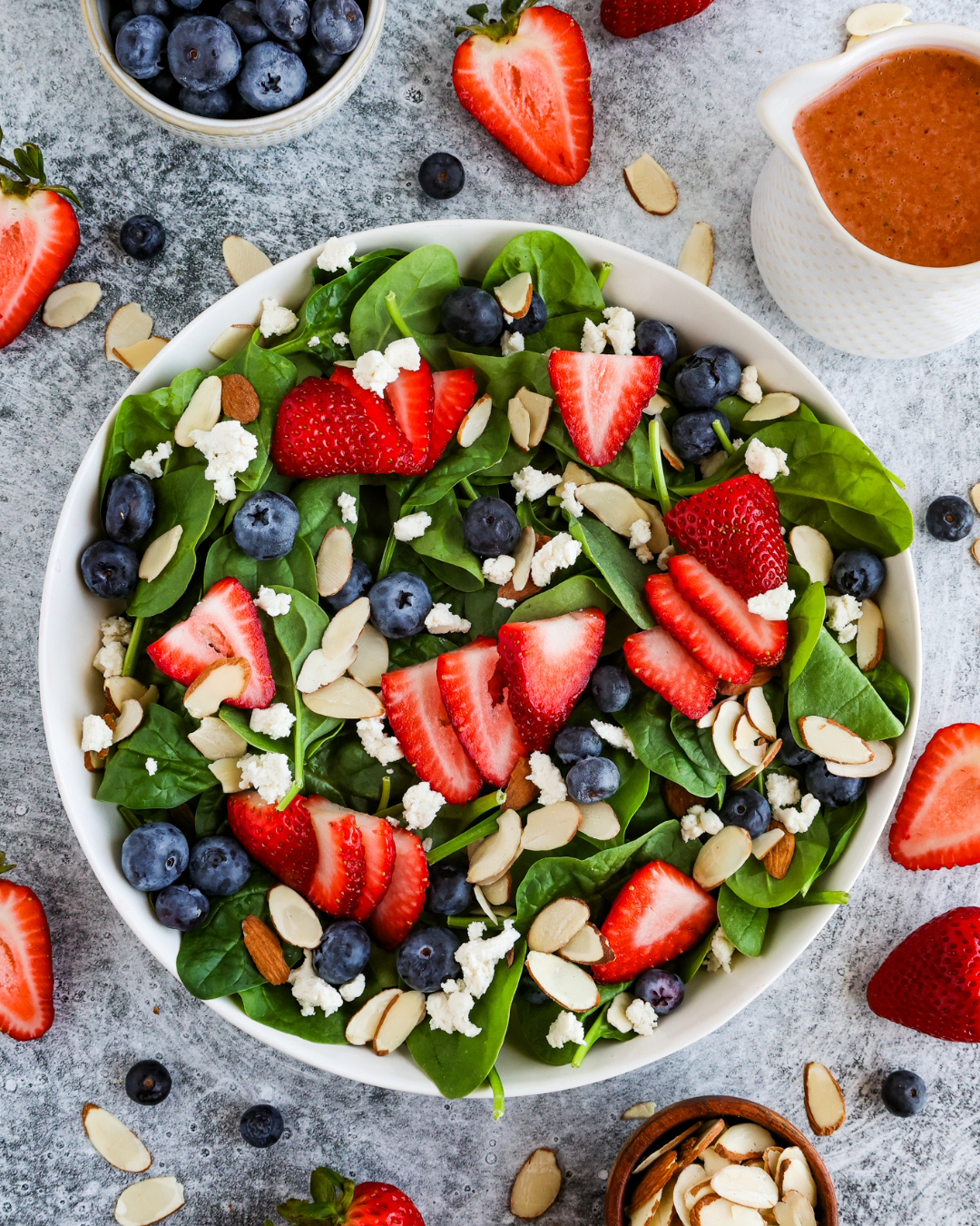 Berry Spinach Ricotta Salad