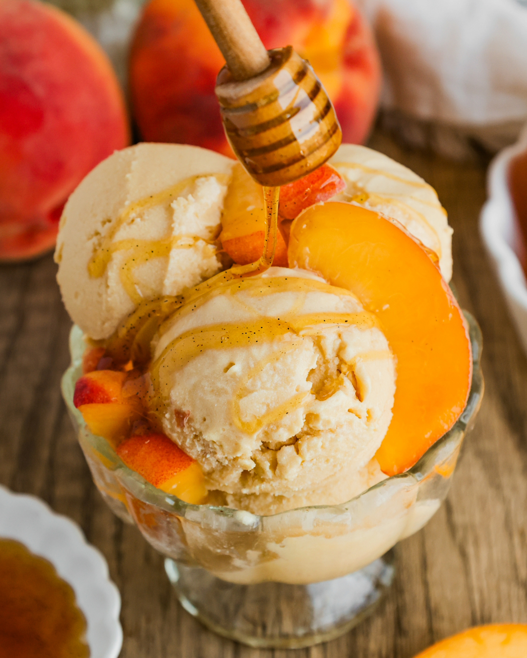 Peach Ice Cream - Colorful Superfoodie