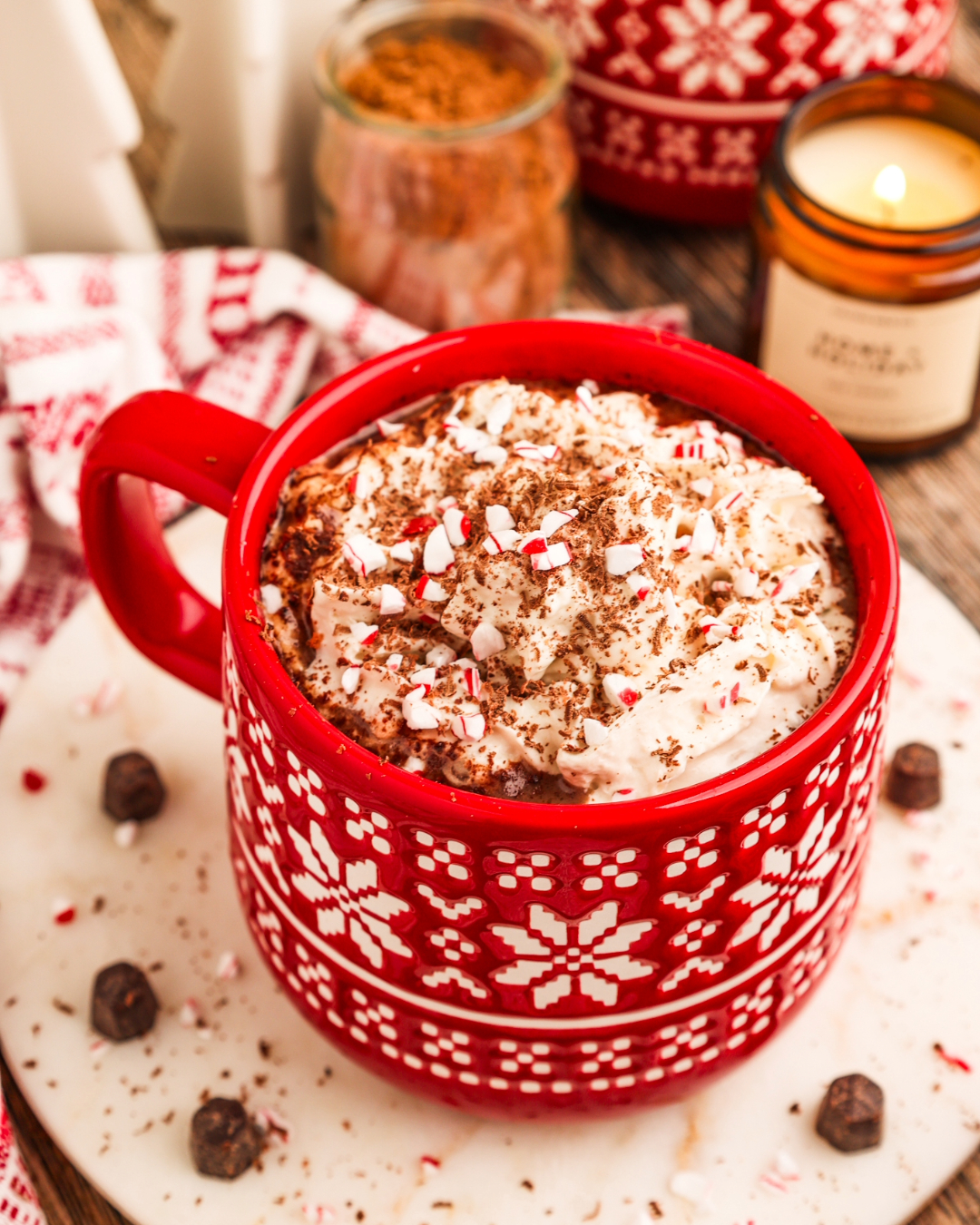 Superfood Peppermint Hot Chocolate {Df}