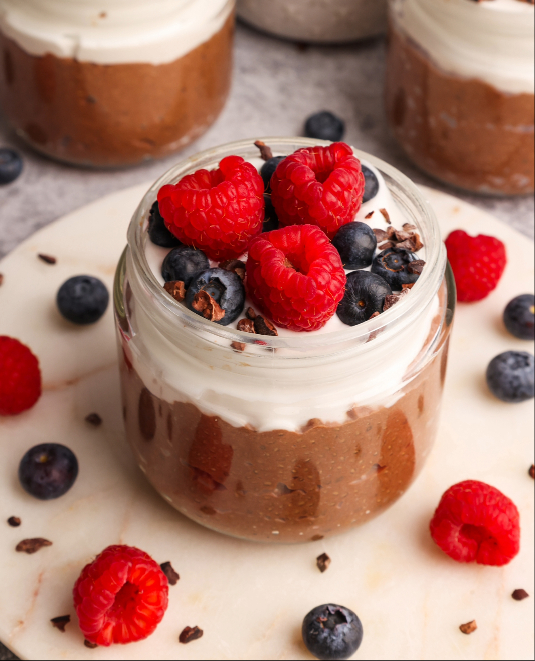 Chocolate Chia Pudding Parfaits
