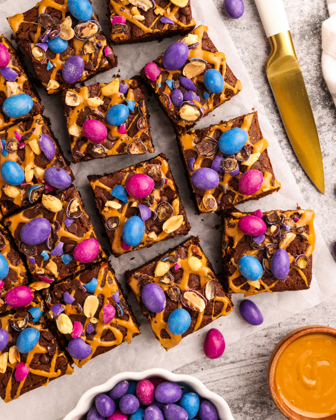Peanut Butter Easter Brownies